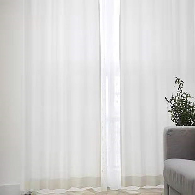 Tessuto trasparente resistente all'ingrosso, elegante, di buona qualità, bianco moderno, tulle, voile, tende trasparenti per soggiorno