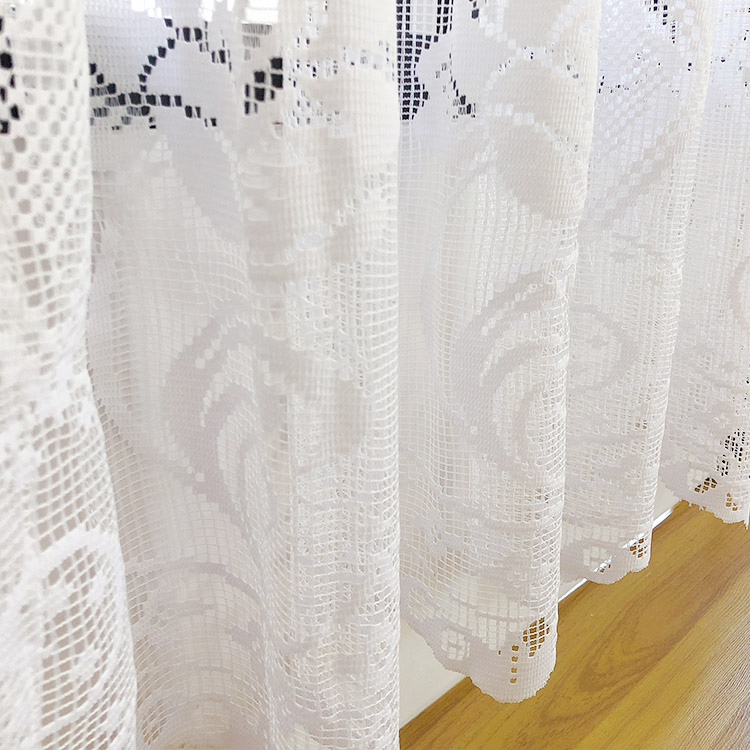 Personalizzato morbido soggiorno decorazione Tessuto Stampa bianca autoricamata Tende in tessuto di poliestere trasparente