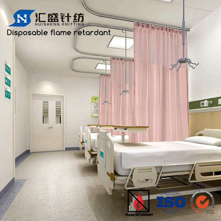 Tessuto per tende usa e getta ignifugo rosa per pareti divisorie per ospedali per tende mediche
