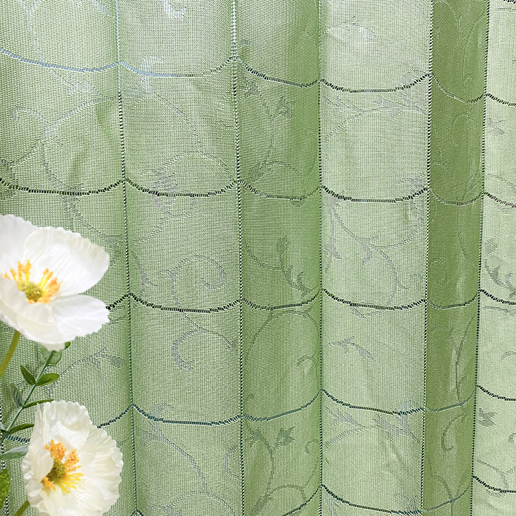 Tessuto divisorio verde finestra oscurante privacy lamellare jacquard bambù tende per porte verticali