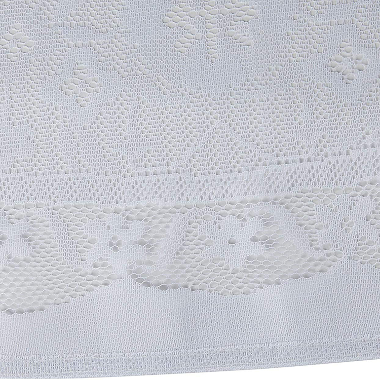 Tessuto per tovaglie rotonde in jacquard floreale con rivestimento in pizzo bianco per la festa di nozze