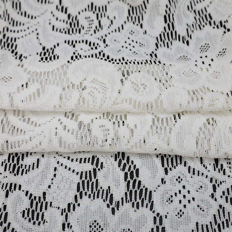 tessuto per tende velato europeo 100% poliestere personalizzabile a buon mercato in voile bianco verticale jacquard